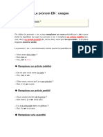 Le Pronom EN Grammaire - 093129