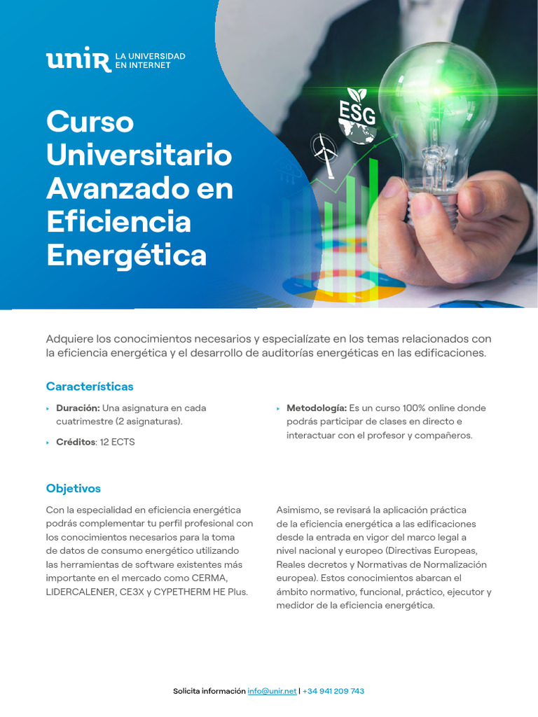 Curso Avanzado en Eficiencia Energética | PDF | Uso eficiente de ...