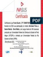 Autocuidado Nivel Medio Certificado de ConclusÃ o PDF