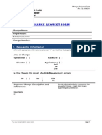 Change Request Form Template