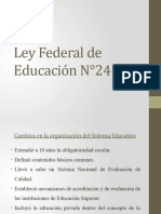 Ley Federal de Educación