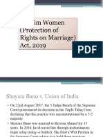Muslim Women (Protection of Rights On Marriage) Act, 2019