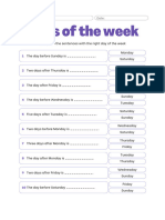 Simple Days of The Week Worksheet