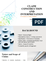 Claim Construction and Interpretation
