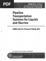 ASME B31.4-2012 Pipeline Transportation Systems For Liquids and Slurries