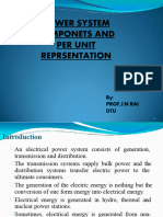 Power System Componets and Per Unit Reprsentation