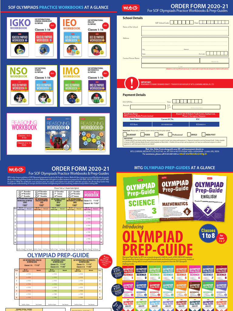 Work Book Order Form For Schools 2020 | PDF | Service Industries