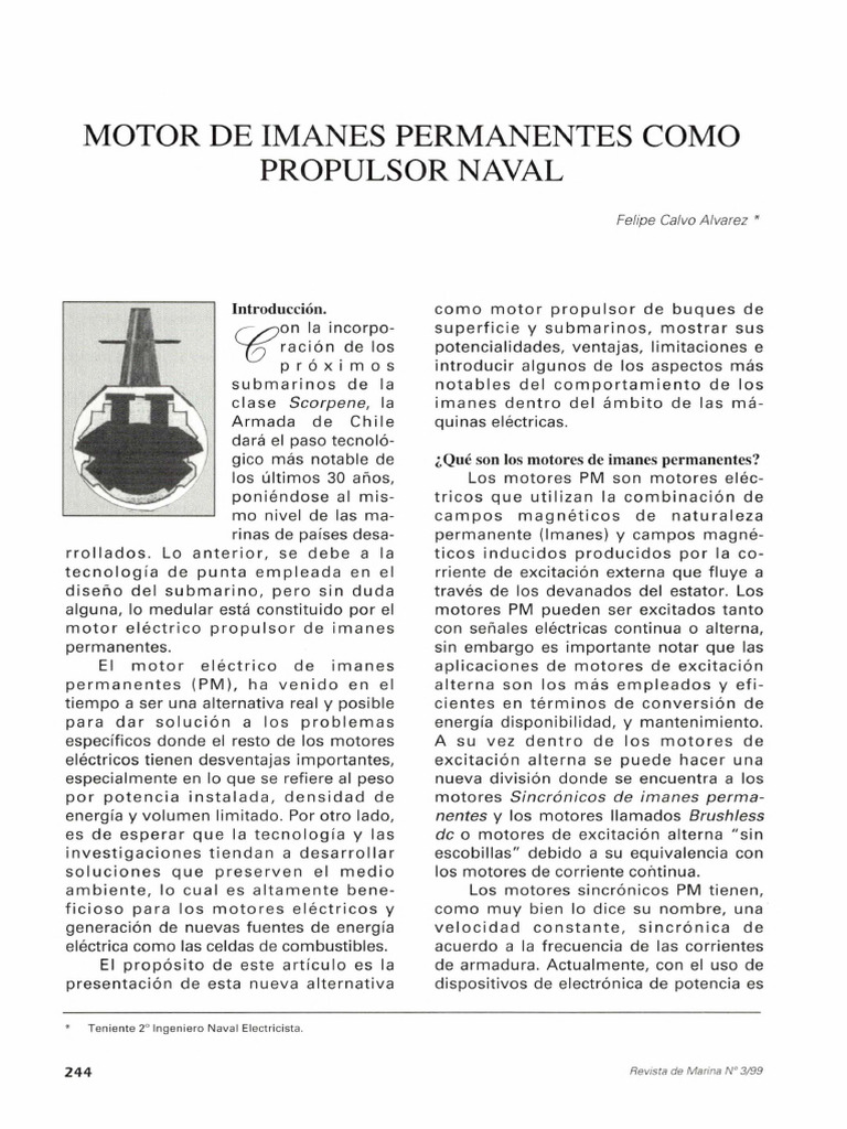 Motor de Imanes Permanentes en Submarinos | PDF | Ingenieria Eléctrica ...