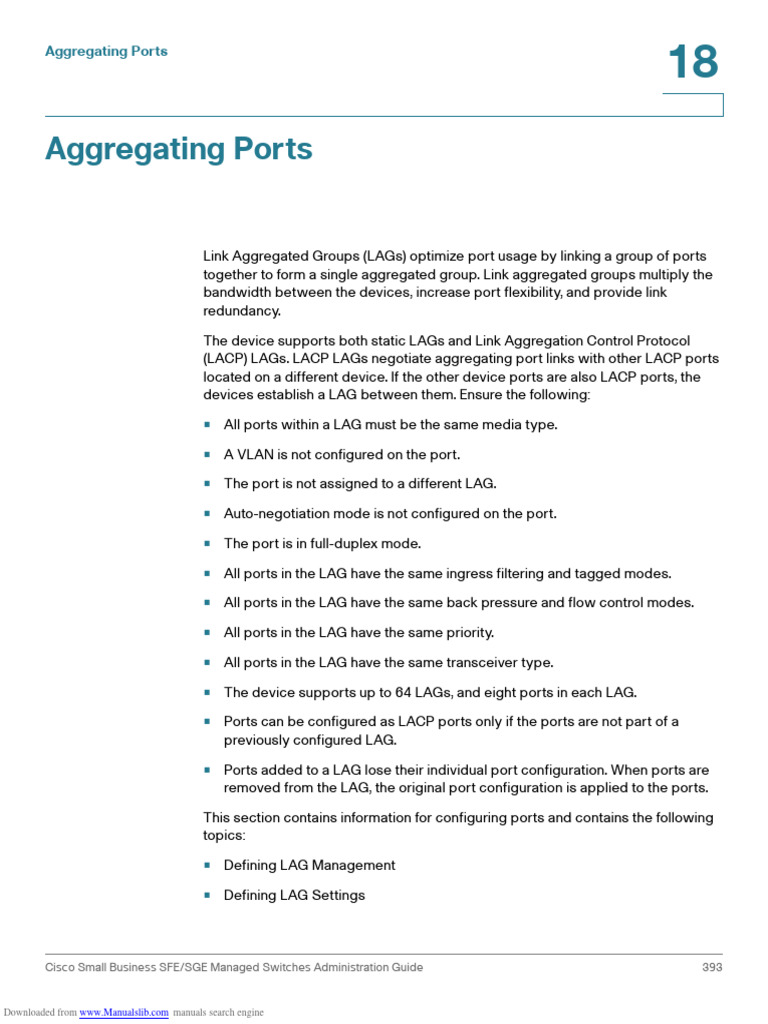 Configuring Link Aggregated Groups in Cisco | PDF | Network Switch ...