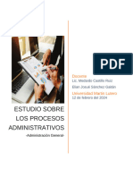 Administracion General - Estudio Sobre Los Procesos Administrativos