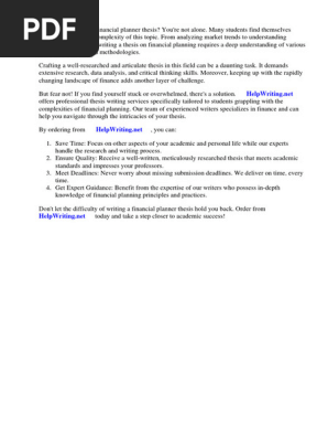 Financial Planner Thesis