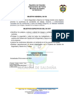 Objetivos y Politicas Sg-sst Alcaldia Saldaña