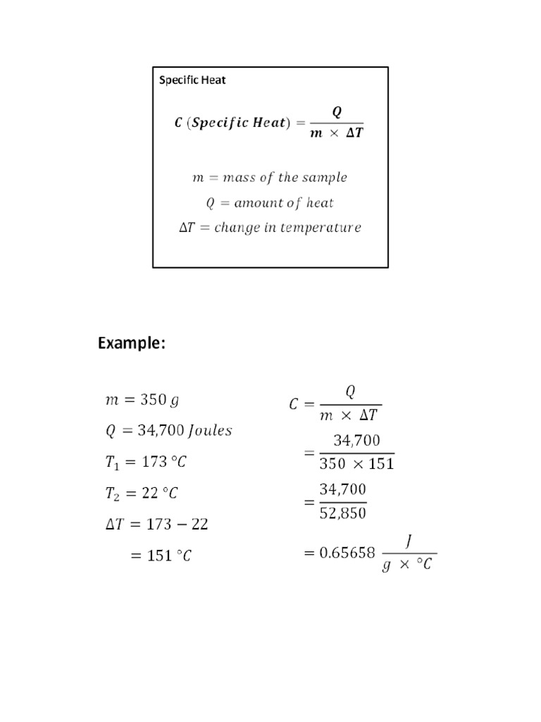 Specific Heat Diagram | PDF
