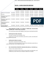 Tabela de Preços CURSO REGISTRE IMÓVEIS