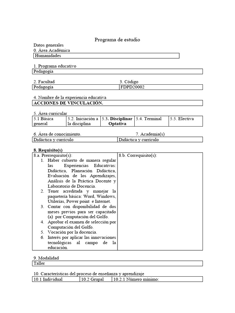 Programa de acciones de vinculaci n2005 revisado pdf ense ando