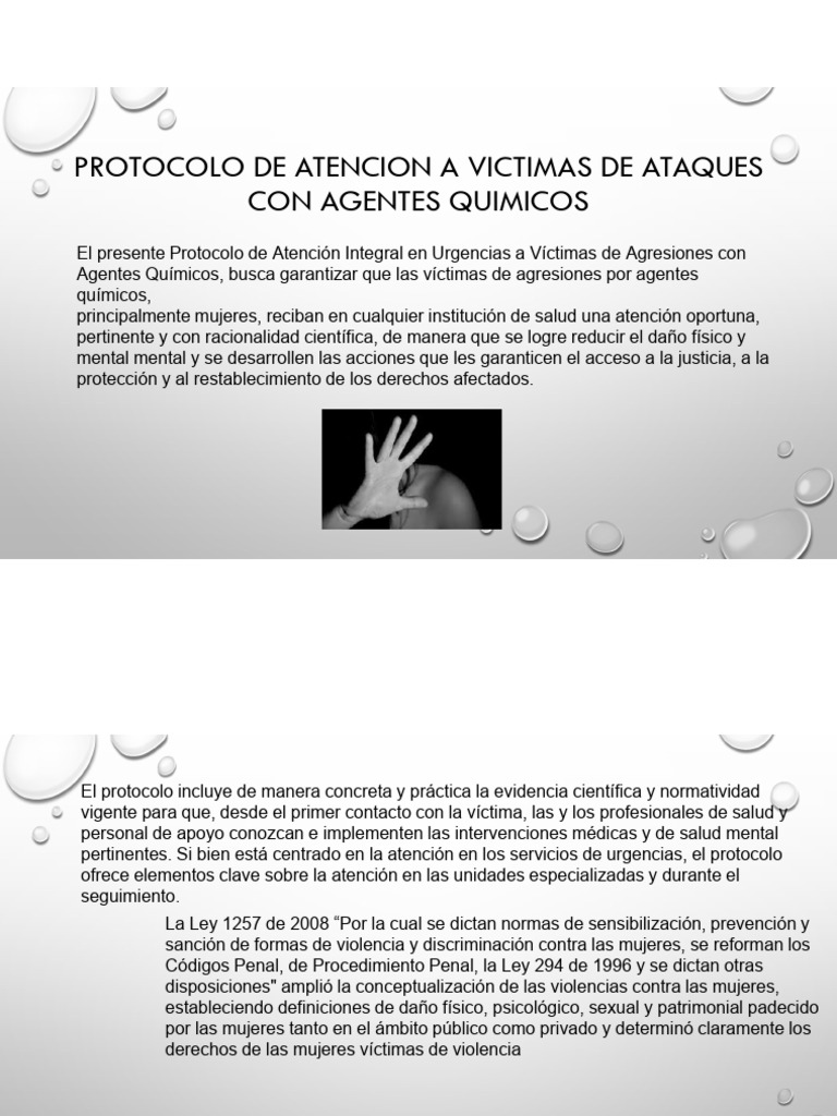 Protocolo de Atención a Víctimas Químicas | PDF | Quemar | La violencia ...