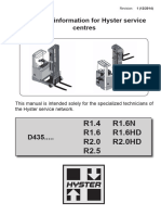 R1.4 R1.6N R1.6 R1.6HD R2.0 R2.0HD R2.5: Technical Information For Hyster Service Centres