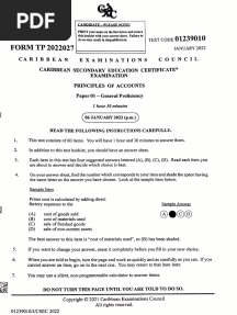CSEC POA Jan 2022 P1