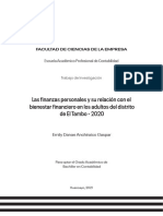 Las Finanzas Personales y Su Relación Con El Bienestar Financiero en Los Adultos