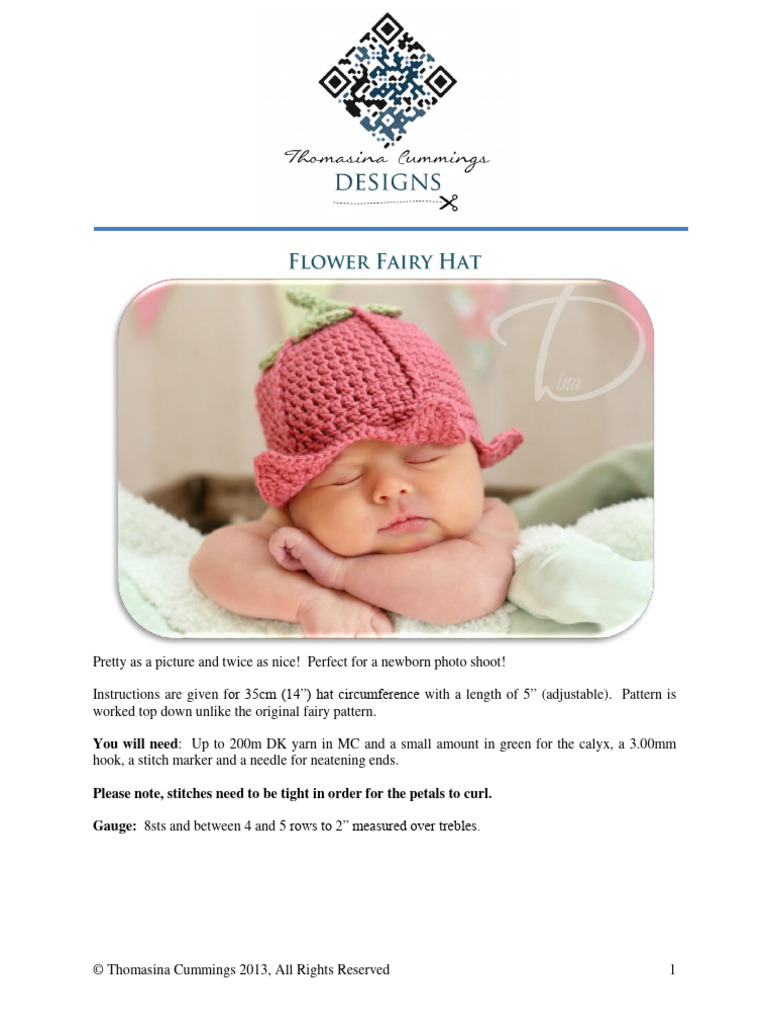 Flower Hat Crochet PDF Crochet Textile Arts