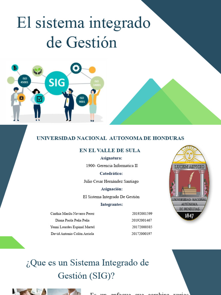 El Sistema Integrado de Gestion | PDF | Sistema de información ...