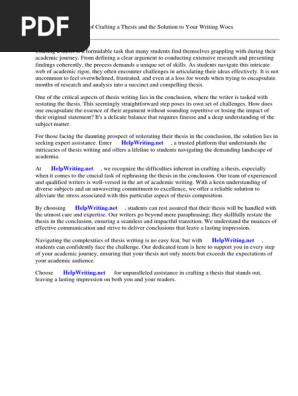 How to Restate the Thesis in the Conclusion