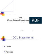 SQL) Data Control Language) DCL