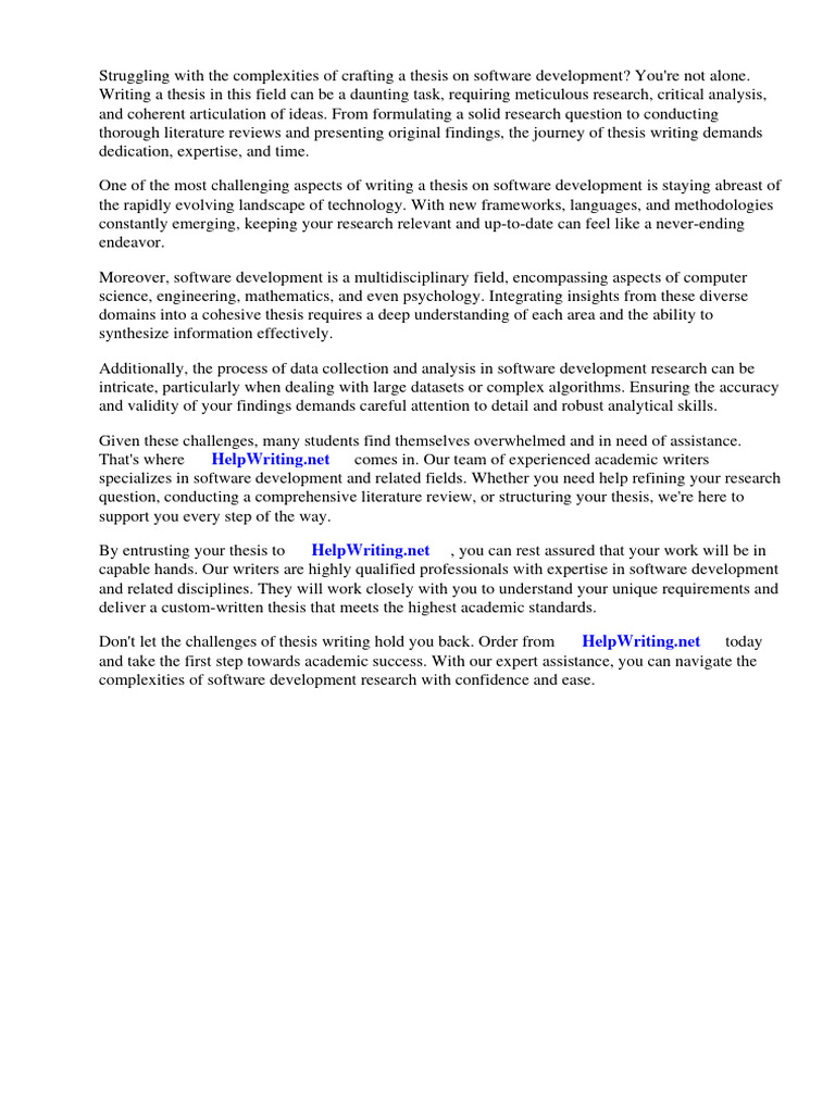Thesis Title Software Development | PDF | Thesis | Engineering