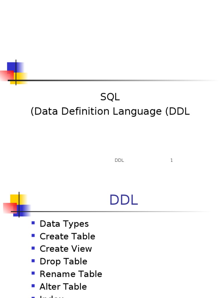 DDL | PDF