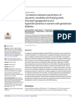 Correlations Between Parameters of Glycaemic Variability and Foetal Growth Neonatal Hypoglycaemia and Hyperbilirubinemia in Women With Gestational diabetesPLoS ONE