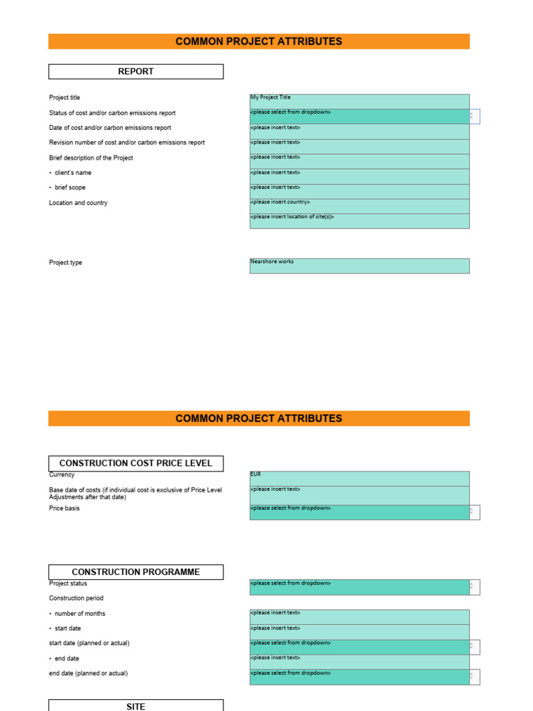 CC7 Nearshore Works Cost and Carbon Template - v2 | PDF | Dredging