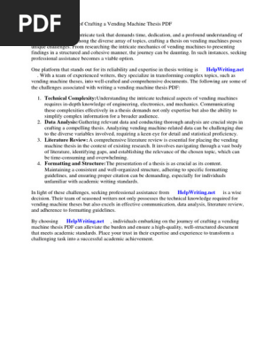 Vending Machine Thesis PDF