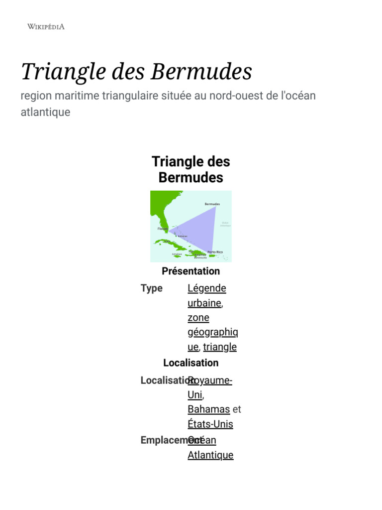 Comprendre le Triangle des Bermudes | PDF | Voyages | Histoire