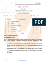 CBSE Syllabus For Class 9 Maths 2023-24 (Revised) PDF Download