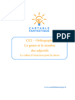 CE2 - Le Cahier Pour La Classe - Le Genre Et Le Nombre Des Adjectifs