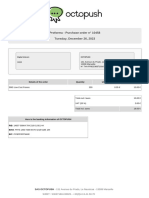 Octopush Purchase Order 10458