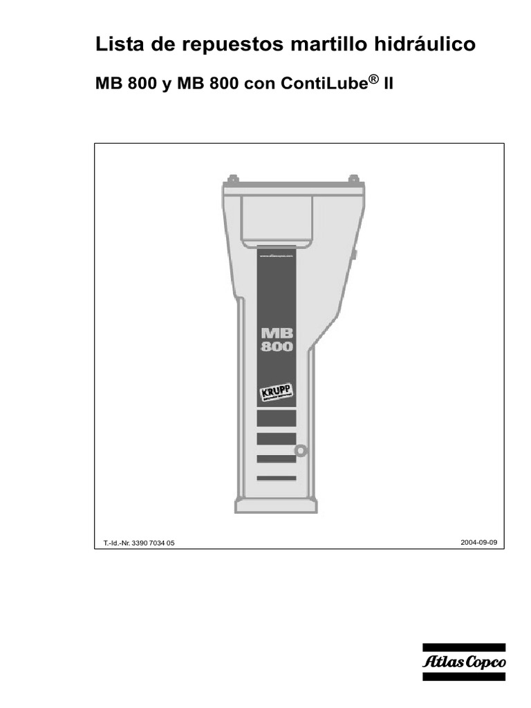 3390 7034 05 - MB800 | PDF | Tornillo | Herramientas