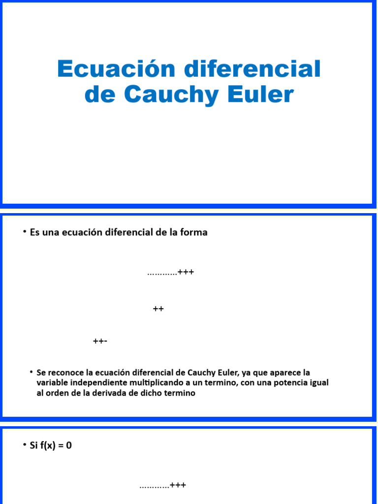 Ecuaci n diferencial de cauchy euler descargar gratis pdf