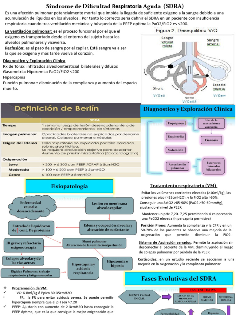 Manejo del SDRA en Ventilación Mecánica | PDF | Emergencias Médicas ...