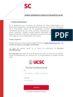 Instrucciones Generales para Estudiantes Ucsc Matriculas