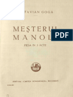 Mesterul Manole Goga Octavian Bucuresti 1928