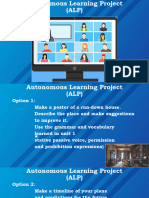 I01 Autonomous Learning Project (ALP) Options