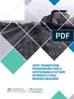 Just Transition Framework For A Sustainable Future in India's Coal Mining Regions