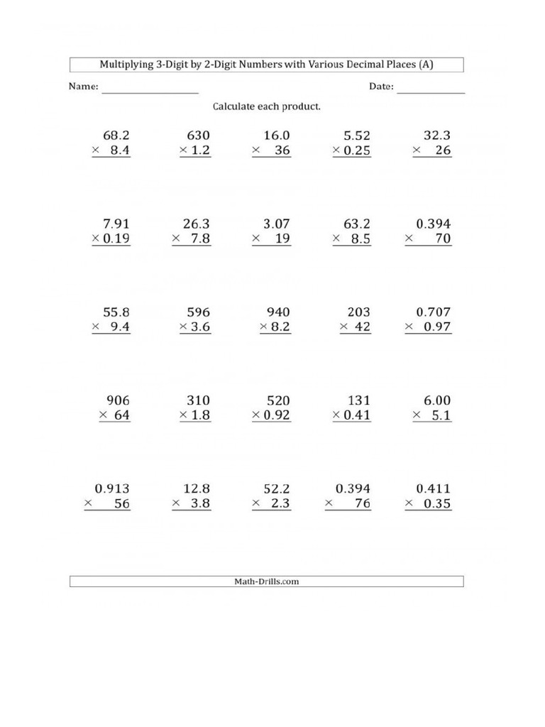 Multiplying | PDF
