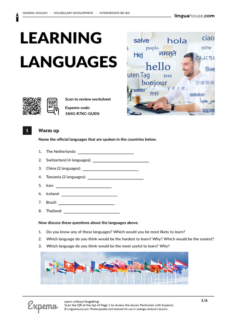 Learning Languages British English Student BW | PDF | Part Of Speech ...