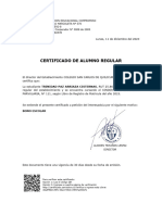 Certificado Alumno Regular 25865319-K