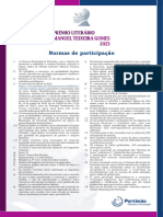 Regulamento - Prémio Literário Manuel Teixeira Gomes 2023