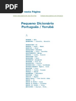 Livro - Dicionário de Português e Iorubá