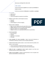 Resumo para Certificação PMI - CAPM e PMP - Gerenciamento Dos Custos