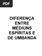 Livro - A Diferença Entre Medium Espirita e Medium de Umbanda
